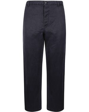 Massimo Osti Studio Trousers With Zip And Button - Blue