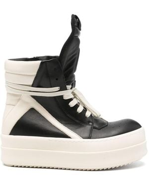 Rick Owens Geobasket Leather Sneakers - Black