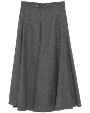 Susanne Bommer Wool Midi Skirt - Grey