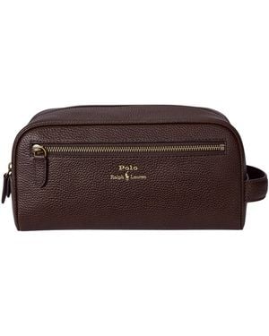 Polo Ralph Lauren Leather Beauty Case - Brown