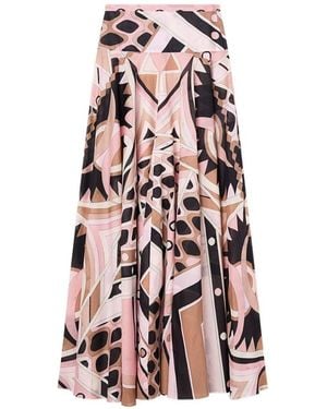 PUCCI Printed Long Skirt - White