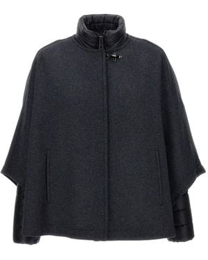 Fay Reversible Cape - Blue