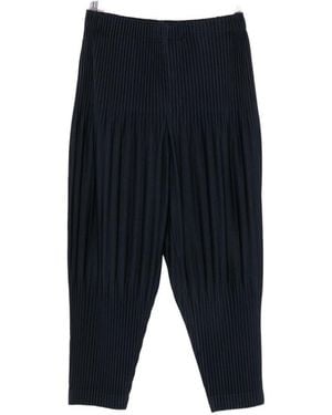 Homme Plissé Issey Miyake Pleated Trousers - Blue