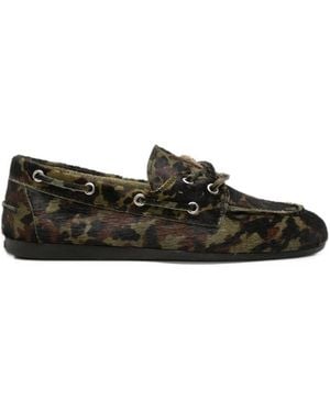 POSA Leather Boat Loafer - Black