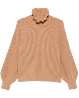 Max Mara Cashmere Wool Polo Shirt - Natural