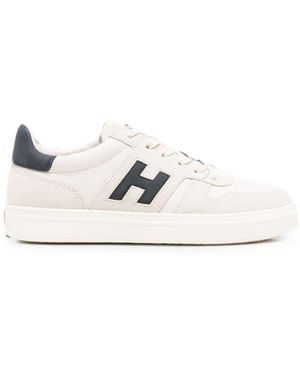 Hogan H668 Leather Trainers - White