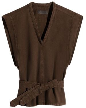 Lemaire Cotton Tank Top - Brown