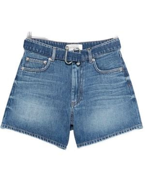 Sportmax Denim Cotton Shorts - Blue