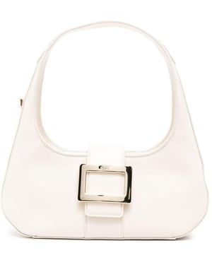 Roger Vivier Belle Vivier Mini Leather Hobo Bag - White