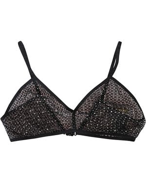 Genny Mesh Triangle Bra - Black