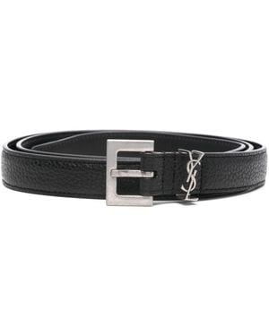 Saint Laurent Cassandre Belt - White