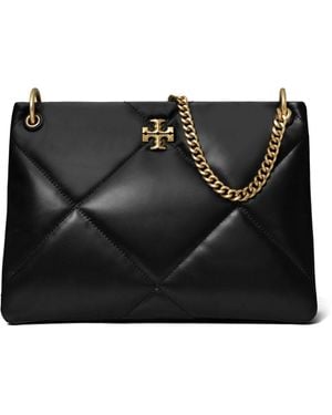 Tory Burch Kira Diamond Leather Shoulder Bag - Black
