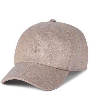 Brunello Cucinelli Linen Baseball Cap - Grey