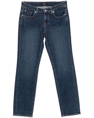 7 For All Mankind Low Cigarette Denim Jeans - Blue