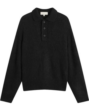 Studio Nicholson Long Sleeves With Bottons Polo - Black