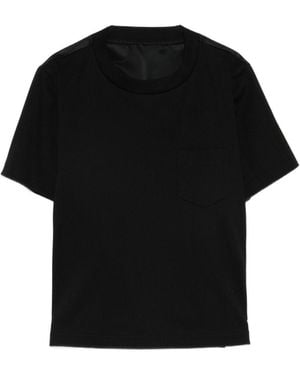 Sacai Cotton T-Shirt - Black