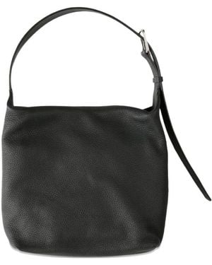 The Row Isa Leather Shoulder Bag - Black
