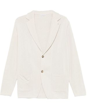 Manuel Ritz Cardigan With Patch Pockets - White