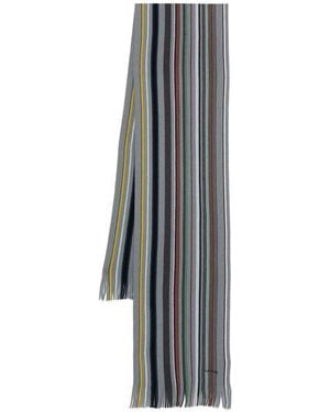 Paul Smith Striped Scarf - Grey