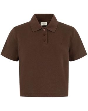 Saint Laurent Cotton Polo Shirt - Brown