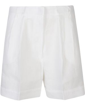 ACTUALEE Linen Shorts - White