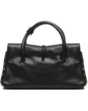 Zanellato Dotta Saeta Small Leather Handbag - Black