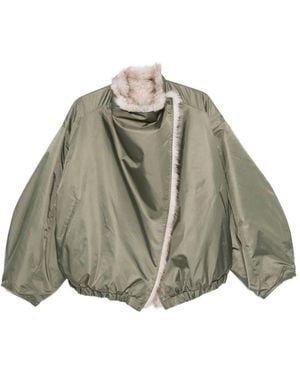 Frankie Shop Vera Faux Fur Reversible Bomber Jacket - Natural