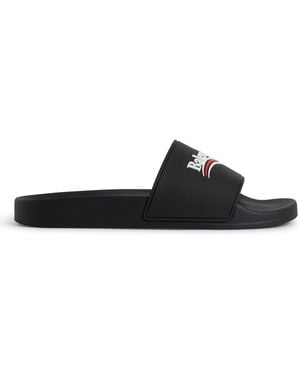 Balenciaga Pool Slide Sandal - Black