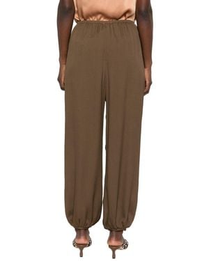 forte_forte Silk Blend Trousers - Brown