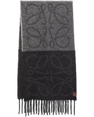 Loewe Anagram Wool Scarf - Grey