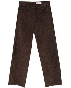 White Sand Cotton Blend Trousers - White