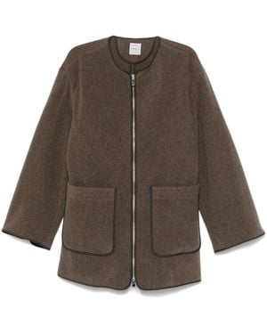 TOTEME Giacca Con Zip - Marrone