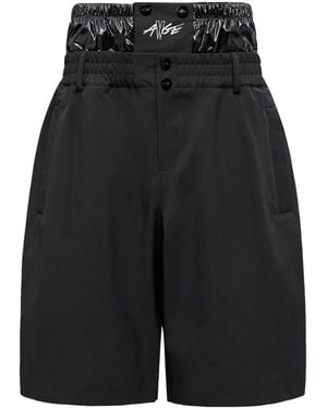 Moncler x A$AP ROCKY Hight Waist Shorts With Logo - Black