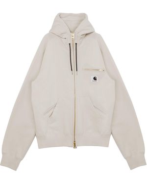 SACAI X CARHARTT WIP Hoodie With Logo - White