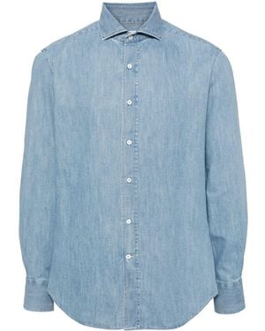 Brunello Cucinelli Cotton Shirt - Blue