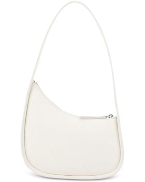 The Row Half Moon Leather Shoulder Bag - White