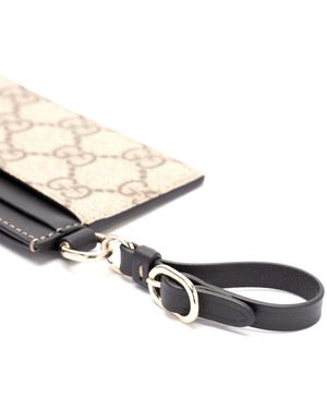 Gucci Porta Carte Gg Emblem- Donna - Grigio
