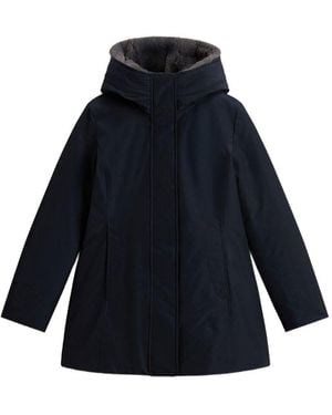 Woolrich Boulder Midi Parka Coat - Blue