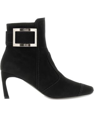Roger Vivier Trompette Leather Boots - Black