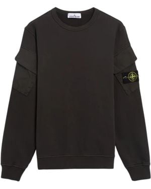 Stone Island Cotton Hoodie - Black