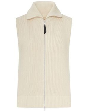 Maison Margiela Wool Zipped Vest - White