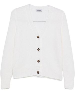 Base London Wool V-Necked Cardigan - White
