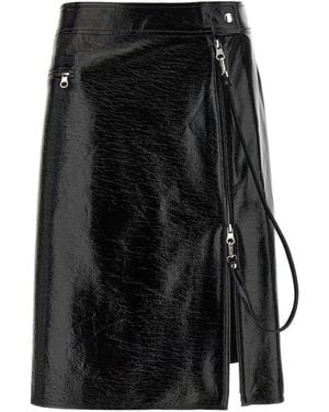 Courreges Courregès Vynil Midi Skirt - Black