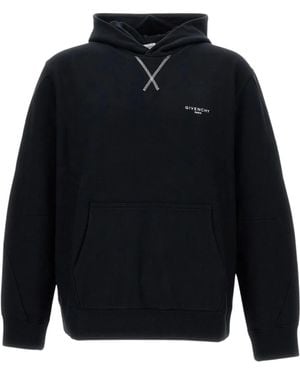 Givenchy Logo Cotton Hoodie - Blue