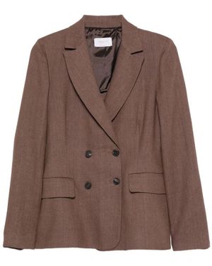 Via Masini 80 Linen Jacket - Brown