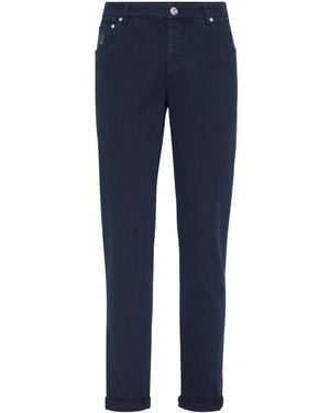 Brunello Cucinelli Cotton Trousers - Blue