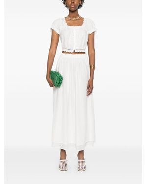 Jucca Cotton Midi Skirt - White