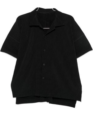 Homme Plissé Issey Miyake Pleated Polo Shirt - Black