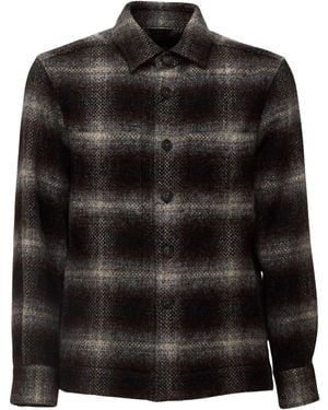 Xacus Overshirt Moon A Quadri - Nero