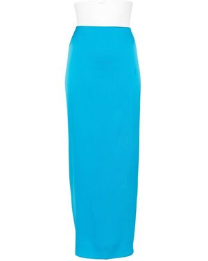 Silk95five French Tie Silk Skirt - Blue